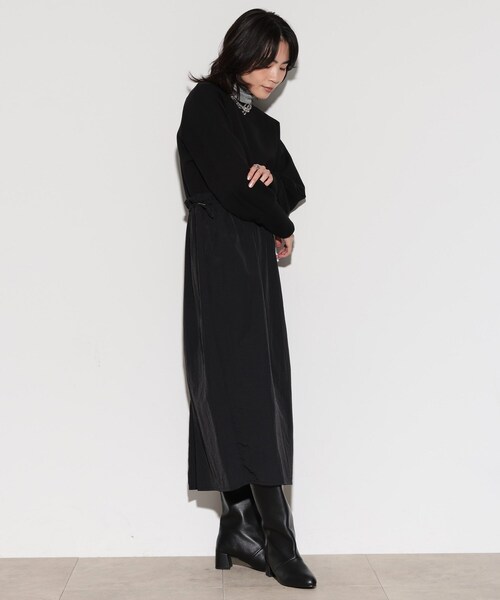 GALLEST（ギャレスト）の「◆布帛ドッキングワンピース（ワンピース・レディース・ブラック/ダークブラウン・36/38）」の5枚目の写真