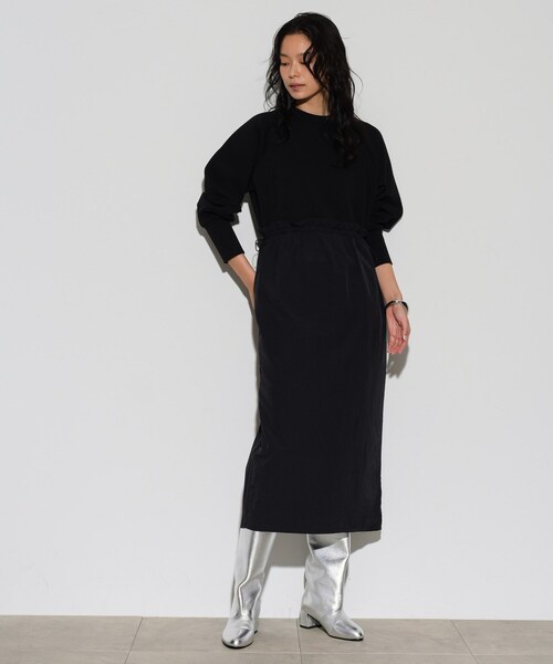 GALLEST（ギャレスト）の「◆布帛ドッキングワンピース（ワンピース・レディース・ブラック/ダークブラウン・36/38）」の8枚目の写真