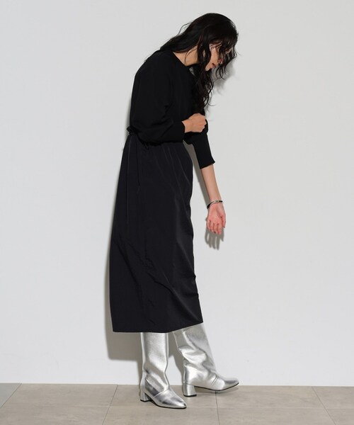 GALLEST（ギャレスト）の「◆布帛ドッキングワンピース（ワンピース・レディース・ブラック/ダークブラウン・36/38）」の9枚目の写真