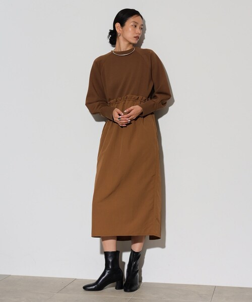GALLEST（ギャレスト）の「◆布帛ドッキングワンピース（ワンピース・レディース・ブラック/ダークブラウン・36/38）」の13枚目の写真