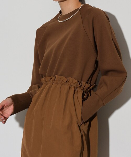 GALLEST（ギャレスト）の「◆布帛ドッキングワンピース（ワンピース・レディース・ブラック/ダークブラウン・36/38）」の16枚目の写真