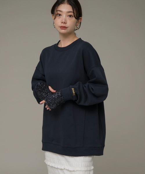 URBAN RESEARCH Sonny Label（アーバンリサーチサニーレーベル）の「Sundayオーバースウェット（スウェット・レディース・ブラウン/ネイビー/オートミール・FREE）」の3枚目の写真