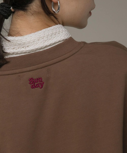URBAN RESEARCH Sonny Label（アーバンリサーチサニーレーベル）の「Sundayオーバースウェット（スウェット・レディース・ブラウン/ネイビー/オートミール・FREE）」の5枚目の写真