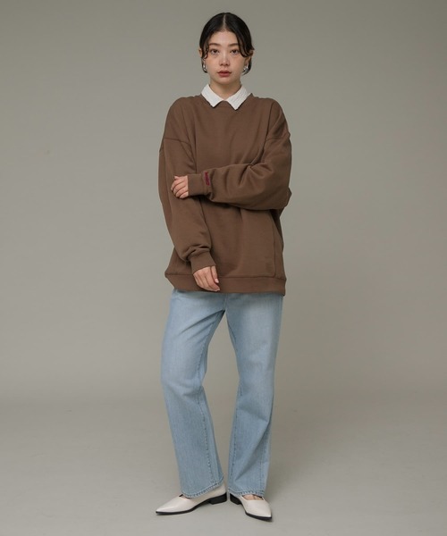 URBAN RESEARCH Sonny Label（アーバンリサーチサニーレーベル）の「Sundayオーバースウェット（スウェット・レディース・ブラウン/ネイビー/オートミール・FREE）」の9枚目の写真
