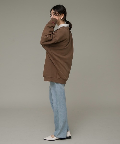 URBAN RESEARCH Sonny Label（アーバンリサーチサニーレーベル）の「Sundayオーバースウェット（スウェット・レディース・ブラウン/ネイビー/オートミール・FREE）」の11枚目の写真