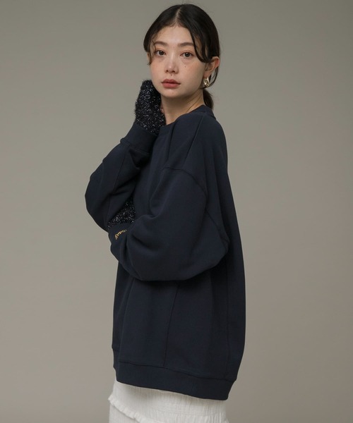 URBAN RESEARCH Sonny Label（アーバンリサーチサニーレーベル）の「Sundayオーバースウェット（スウェット・レディース・ブラウン/ネイビー/オートミール・FREE）」の15枚目の写真