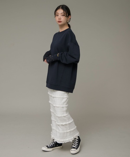 URBAN RESEARCH Sonny Label（アーバンリサーチサニーレーベル）の「Sundayオーバースウェット（スウェット・レディース・ブラウン/ネイビー/オートミール・FREE）」の17枚目の写真