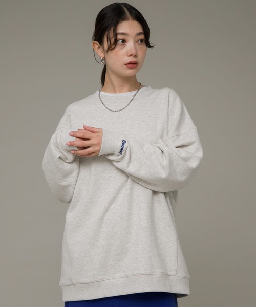 URBAN RESEARCH Sonny Label（アーバンリサーチサニーレーベル）の「Sundayオーバースウェット（スウェット・レディース・ブラウン/ネイビー/オートミール・FREE）」の22枚目の写真