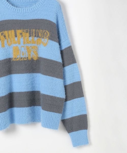 PBLIM(ページボーイリム)の「PBLIM/フェザーボーダーニット(ニット/セーター・レディース・ブルー/グリーン・FREE)」の18枚目の写真