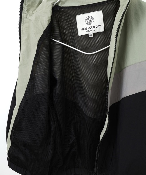 MAKE YOUR DAY(メイクユアデイ)の「切替ナイロンジャケット■150.160cm(ナイロンジャケット・キッズ・オレンジ/イエロー/ブラック・150/160)」の11枚目の写真