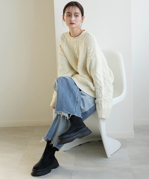 utatane(ウタタネ)の「リブソックスブーツ ブラック(ブーツ・レディース・ブラック・L/M)」の15枚目の写真