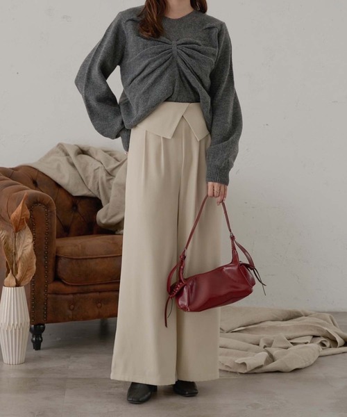 Ambre Neige(アンブルネージュ)の「3Dビックリボンニット/WEB/EC限定商品(ニット/セーター・レディース・アイボリー/チャコールグレー/ダークブラウン・FREE)」の13枚目の写真