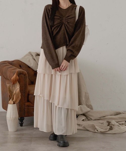 Ambre Neige(アンブルネージュ)の「3Dビックリボンニット/WEB/EC限定商品(ニット/セーター・レディース・アイボリー/チャコールグレー/ダークブラウン・FREE)」の18枚目の写真