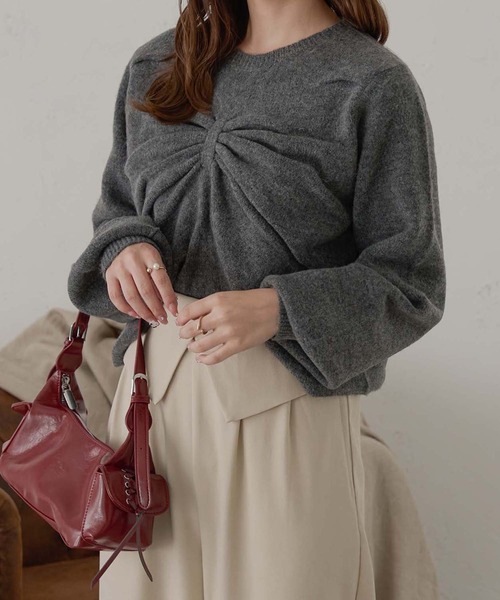 Ambre Neige(アンブルネージュ)の「3Dビックリボンニット/WEB/EC限定商品(ニット/セーター・レディース・アイボリー/チャコールグレー/ダークブラウン・FREE)」の20枚目の写真