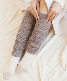 ciel serein（シエルスラン）の「肌側シルク＆表側コットン二重編み レッグウォーマー（レッグウォーマー）」