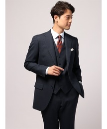 SUIT SQUARE（スーツスクエア）の「スーツ スリーピース 3つボタン グレンチェック ストレッチ（スーツセット）」