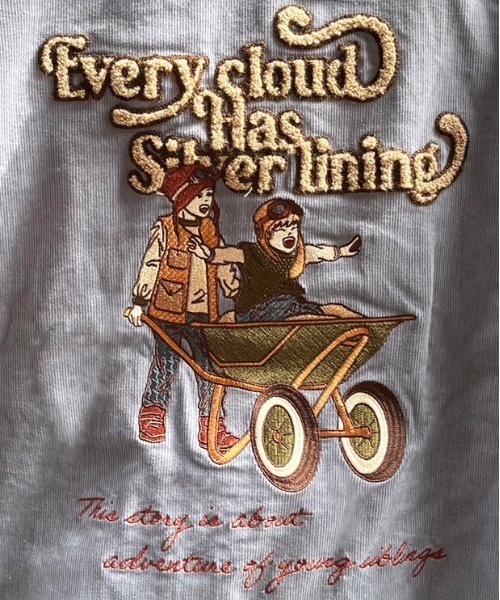 DOUBLE NAME（ダブルネーム）の「コーデュロイBACK刺しゅうシャツワンピース（ワンピース・レディース・ベージュ/ピンク系/ブルー系・FREE）」の21枚目の写真