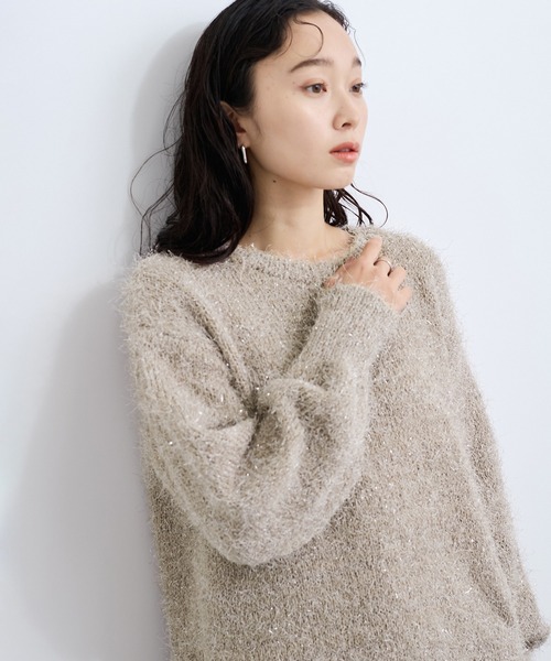 ニット・セーター SATUR Faro Boucle Knit Zip-up 4FT1451 ニット・セーター SATUR Faro Boucle Knit Zip-up 4FT1451 W