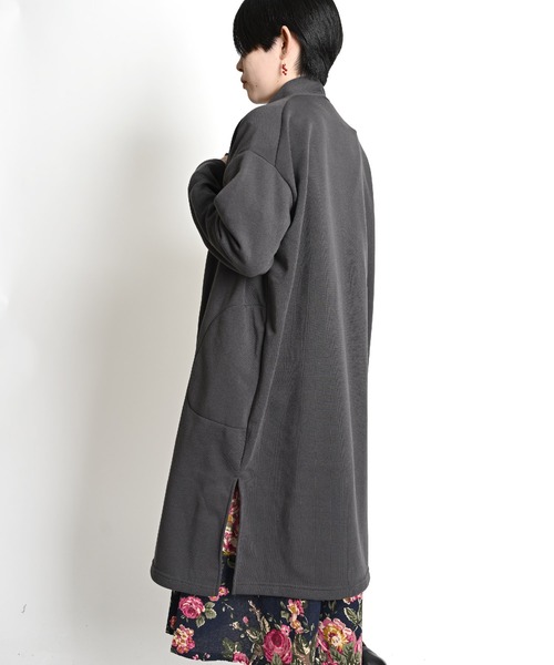 MARAI(マーライ)の「裏起毛トッパーロングカーディガン 長袖(カーディガン/ボレロ・レディース・ブラック/カーキ/ベージュ/チャコール・FREE)」の14枚目の写真