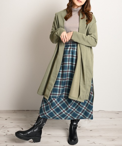 裏起毛トッパーロングカーディガン（カーディガン/ボレロ）｜MARAI