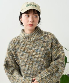 RUMCHE/(ラム・シェ)】ポムポムスリーブタートルニット（ニット