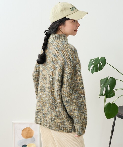 セーター GX1000 JACQUARD ZK SWEATER / BROWN (ジーエックスセン セーター