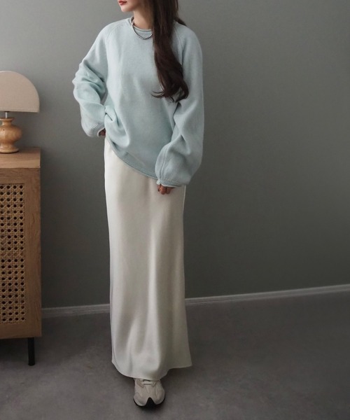 balloon sleeve round neck knit /バルーンスリーブ ニット（ニット