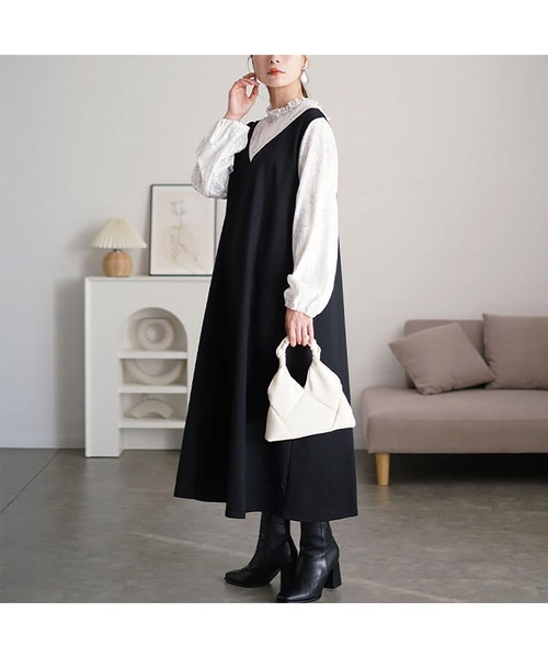 レースブラウスドッキングワンピース【大きいサイズ対応】（ワンピース）｜GOLDJAPAN（ゴールドジャパン）