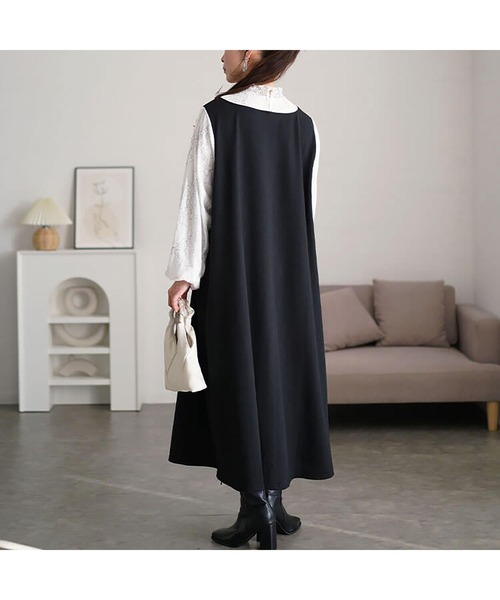 レースブラウスドッキングワンピース【大きいサイズ対応】（ワンピース）｜GOLDJAPAN（ゴールドジャパン）