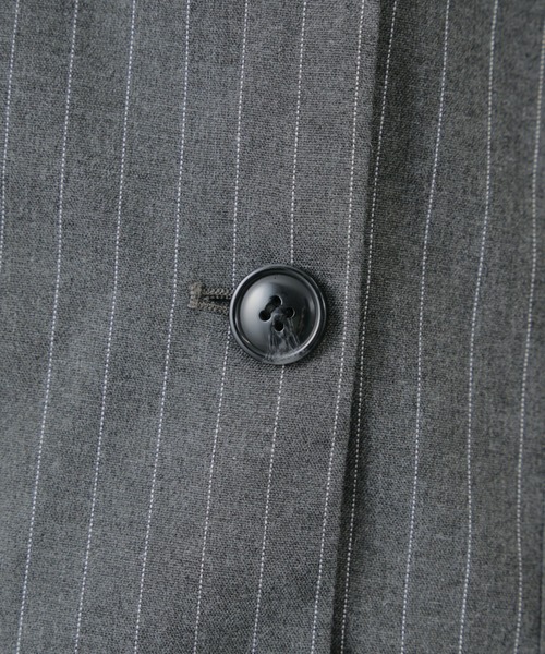 Another Branch olive des olive（アナザーブランチオリーブデオリーブ）の「ベルト付きテーラージャケット（テーラードジャケット・レディース・アイボリー/チャコール/ストライプ・FREE）」の9枚目の写真