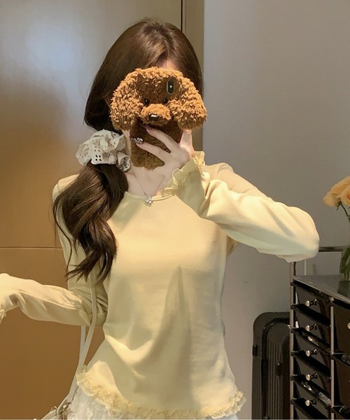 オーガンジーフリルカットソープルオーバー（その他トップス）｜AMAJI（アマジ）