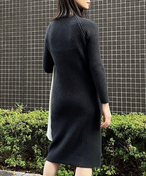 &soiree(アンドソワレ)の「【&soiree】タートルネックリブニットワンピース(CP)(ワンピース・レディース・ベージュ/ブラック/グレー/オフホワイト・FREE)」の9枚目の写真