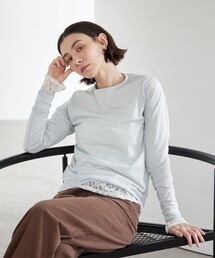 BEAUTY&YOUTH UNITED ARROWS | コットンナイロン天竺 シアー クルーネック Tシャツ(Tシャツ/カットソー)