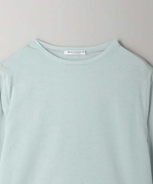 BEAUTY&YOUTH UNITED ARROWS（ビューティーアンドユースユナイテッドアローズ）の「コットンナイロン天竺 シアー クルーネック Tシャツ（Tシャツ/カットソー・レディース・ライトブルー/ブラック/クリーム/オフホワイト/ライラック/ダークブラウン・FREE）」の9枚目の写真