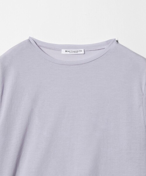 BEAUTY&YOUTH UNITED ARROWS（ビューティーアンドユースユナイテッドアローズ）の「コットンナイロン天竺 シアー クルーネック Tシャツ（Tシャツ/カットソー・レディース・ライトブルー/ブラック/クリーム/オフホワイト/ライラック/ダークブラウン/ライトピンク/ターコイズブルー系・FREE）」の19枚目の写真