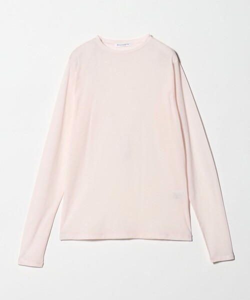 BEAUTY&YOUTH UNITED ARROWS（ビューティーアンドユースユナイテッドアローズ）の「コットンナイロン天竺 シアー クルーネック Tシャツ（Tシャツ/カットソー・レディース・ライトブルー/ブラック/クリーム/オフホワイト/ライラック/ダークブラウン/ライトピンク/ターコイズブルー系・FREE）」の17枚目の写真