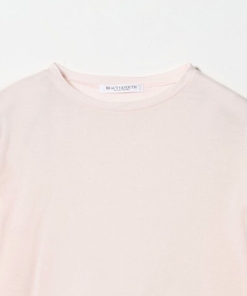 BEAUTY&YOUTH UNITED ARROWS（ビューティーアンドユースユナイテッドアローズ）の「コットンナイロン天竺 シアー クルーネック Tシャツ（Tシャツ/カットソー・レディース・ライトブルー/ブラック/クリーム/オフホワイト/ライラック/ダークブラウン/ライトピンク/ターコイズブルー系・FREE）」の15枚目の写真