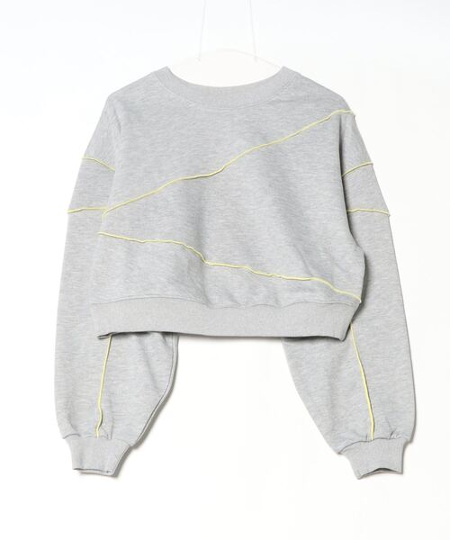 Per sist ence（パーシエンス）の「裏毛配色メロープルオーバー（スウェット・レディース・ブラック/杢グレー/ダークグレー/オートミール・FREE）」の4枚目の写真