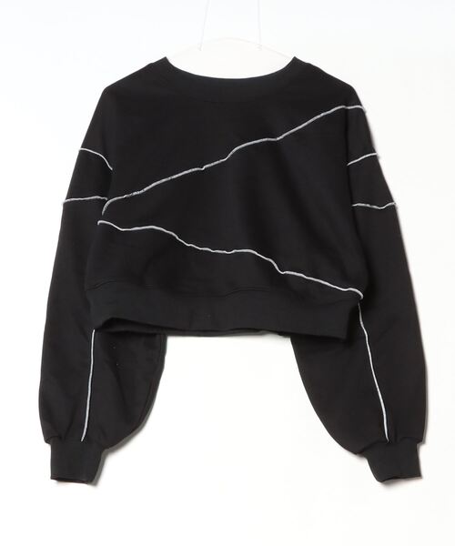 Per sist ence（パーシエンス）の「裏毛配色メロープルオーバー（スウェット・レディース・ブラック/杢グレー/ダークグレー/オートミール・FREE）」の3枚目の写真