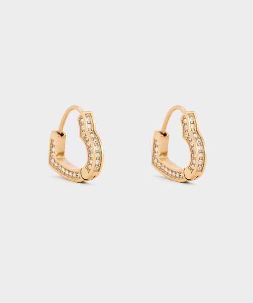 CHARLES & KEITH(チャールズ & キース)の「Malorie マロリー クリスタルハートフープピアス(ピアス(両耳用)・レディース・ゴールド/シルバー/ゴールド系その他・FREE)」の8枚目の写真