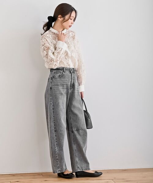 rps（アールピーエス）の「デニムバレルレッグパンツ（デニムパンツ・レディース・ブルー/ブラック/ネイビー・フリー）」の4枚目の写真