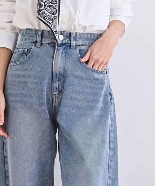 rps（アールピーエス）の「デニムバレルレッグパンツ（デニムパンツ・レディース・ブルー/ブラック/ネイビー・フリー）」の18枚目の写真