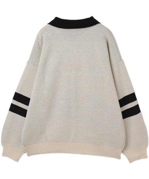 WEGO（ウィゴー）の「WEGO/襟付きロゴジャガードニット（ニット/セーター・レディース・ブラック/ワイン・FREE）」の21枚目の写真