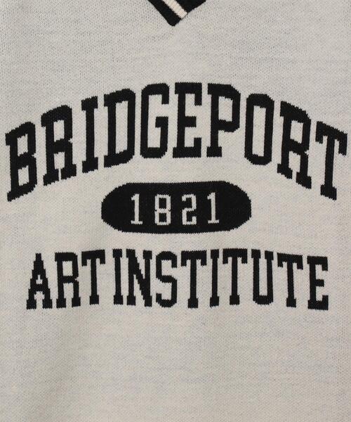 WEGO（ウィゴー）の「WEGO/襟付きロゴジャガードニット（ニット/セーター・レディース・ブラック/ワイン・FREE）」の19枚目の写真