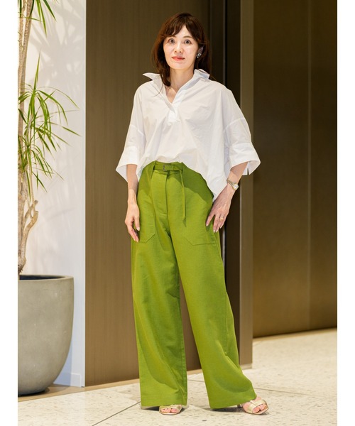 Banana Republic(バナナリパブリック)の「◇オーバーサイズ ポップオーバートップス(シャツ/ブラウス・レディース・ホワイト/ホワイト×ブルー/ブルー・S/M/L/XS)」の6枚目の写真