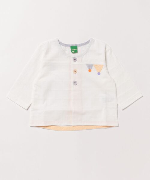 RAGMART(ラグマート)の「ベビーカーディガン(カーディガン/ボレロ・キッズ・イエロー/オフホワイト/サックスブルー・90cm/80cm)」の1枚目の写真