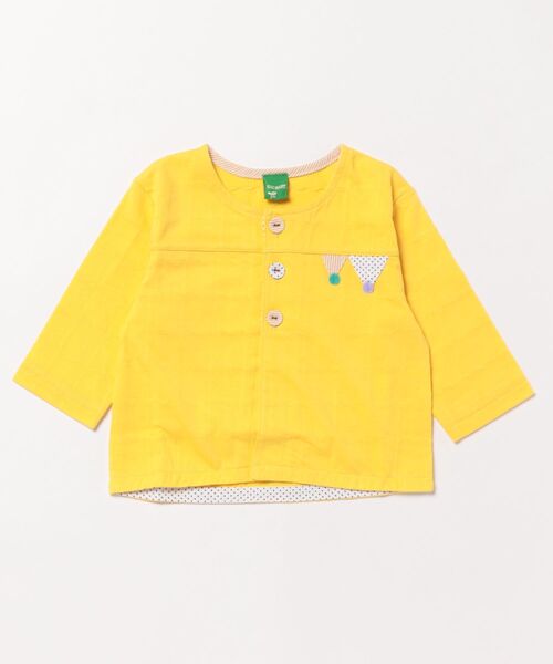 RAGMART(ラグマート)の「ベビーカーディガン(カーディガン/ボレロ・キッズ・イエロー/オフホワイト/サックスブルー・90cm/80cm)」の5枚目の写真