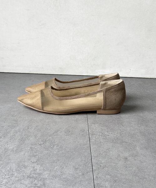 Chez toi(シェトワ)の「チュールフラットシューズ(パンプス・レディース・ブラック/ブラック系その他/ベージュ・SMALL/MEDIUM/LARGE)」の13枚目の写真