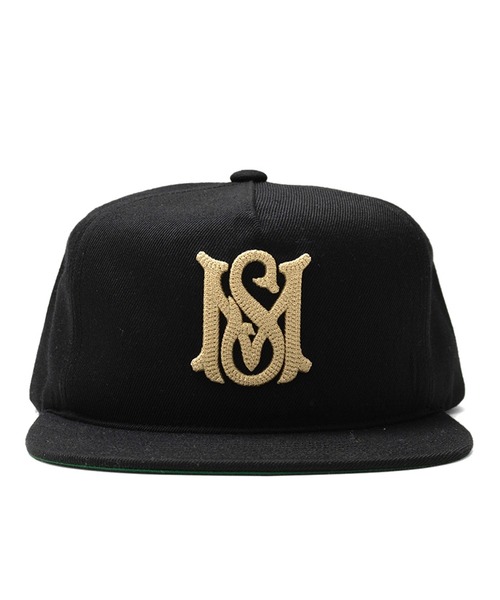 Mitchell&Ness（ミッチェル&ネス）の「Mitchell＆Ness×MFC STORE ORIGINAL MS LOGO CHAIN STITCH 5PANEL SNAPBACK CAP（キャップ・メンズ・ブラック・FREE）」の5枚目の写真