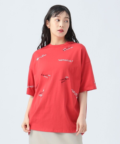 オレボレプラ 赤 ハート刺繍 Tシャツ ランダム ロゴ 刺繍 Tシャツ（Tシャツ/カットソー）｜BEAMS